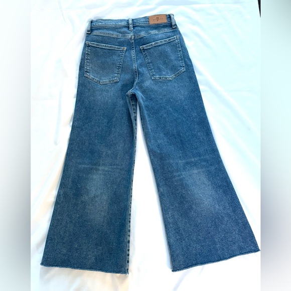 7 For All Mankind Jo Flare Cropped Jeans High Rise Luxe Vintage Kick Flare - Picture 5 of 14